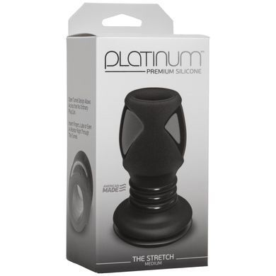 Анальний тунель Doc Johnson Platinum Premium Silicone &mdash; The Stretch &mdash; Medium &mdash; Black