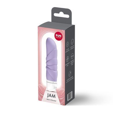 Мини-вибратор Fun Factory JAM Purple, подходит для клитора, рельефный