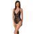 Боди с ажурным декором и открытым шагом Passion URSULA BODY S/M, black