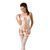 Бодистокинг Passion BS054 white, комбинезон, имитация чулок, открытый животик