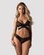 Комплект Obsessive Blomentis 2-pcs set, M/L, кружевной, лиф с завязками на спине, трусики-слипы