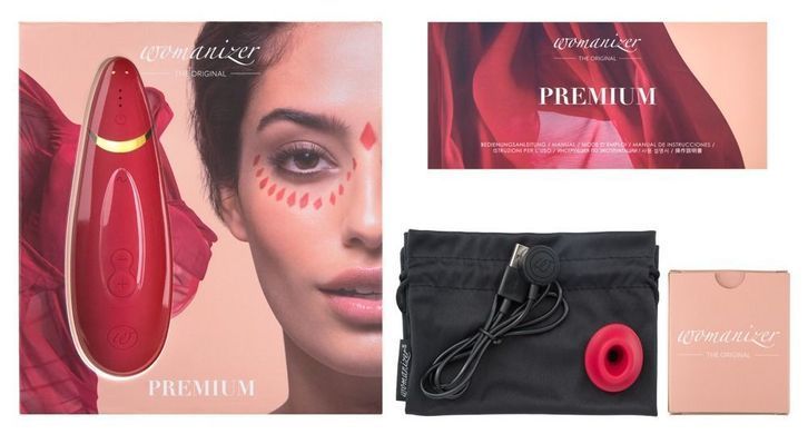 Вакуумный клиторальный стимулятор Womanizer Premium Red