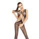 Бодистокинг Passion BS030 black, комбинезон, имитация топа и леггинсов