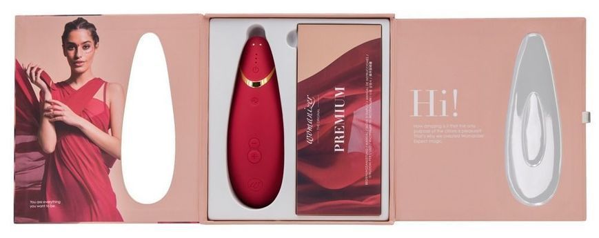 Вакуумный клиторальный стимулятор Womanizer Premium Red