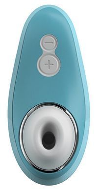 Вакуумный клиторальный стимулятор Womanizer Liberty Blue, магнитная крышка, 2 насадки
