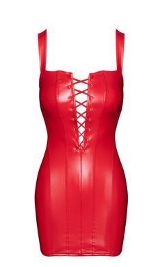 Платье Noir Handmade F364 Bombshell Lace-Up Mini Dress Red L