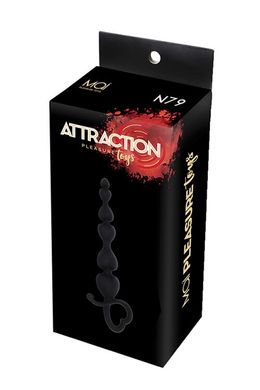 Анальные бусы MAI Attraction Toys №79 Black, длина 18см, диаметр 3,1см