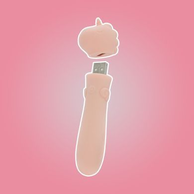 Вібратор-єдиноріжка Unihorn USB Bullet &ndash; Heart Throb, віброкуля, USB-зарядка, 10 режимів