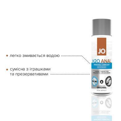 Анальная смазка JO ANAL H2O &mdash; ORIGINAL (60 мл) на водной основе, растительный глицерин