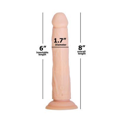 Фаллоимитатор с ротацией и пульсацией Naked ADDICTION 8&Prime; Rotating & Thrusting Dong - Vanilla