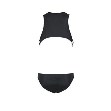 Мужское кожаное боди Passion 056 ADAM XXL/XXXL Black, заклепки