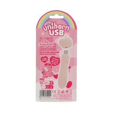 Вібратор-єдиноріжка Unihorn USB Bullet &ndash; Heart Throb, віброкуля, USB-зарядка, 10 режимів