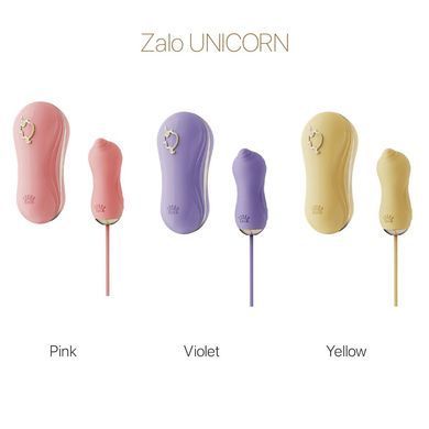 Набор 2в1 Zalo &mdash; UNICORN Violet, виброяйцо + вакуумный стимулятор