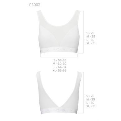 Топ з прозорою вставкою Passion PS002 TOP M, white
