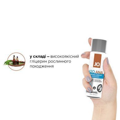 Анальная смазка JO ANAL H2O &mdash; ORIGINAL (60 мл) на водной основе, растительный глицерин
