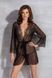 Пеньюар Passion AMBERLY PEIGNOIR black, L/XL, пояс в комплекте