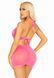 Сукня Leg Avenue Lurex Rhinestone Keyhole Halter Dress One Size Neon Pink
