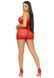 Платье-сетка со стразами Leg Avenue Rhinestone halter mini dress Red, открытая спина, one size