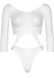 Эротическое боди Leg Avenue Top bodysuit with thong back White