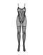 (SALE) Бодистокинг Obsessive Bodystocking F213 S/M/L, имитация кружевного боди и резинки для чулок