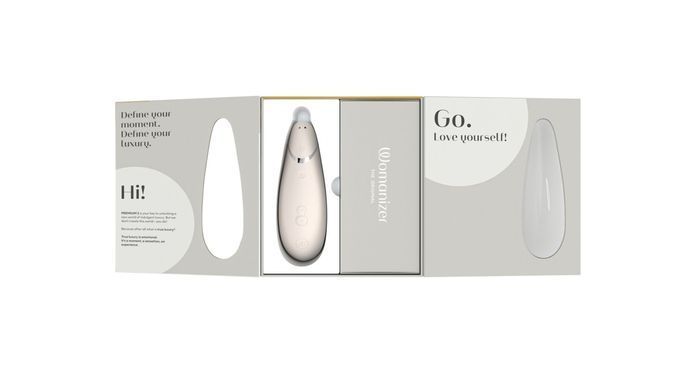 Вакуумный клиторальный стимулятор Womanizer Premium 2 - Grey, функции Autopilot и Smart Silence