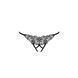 Трусики кружевные с доступом Passion Exclusive VIOLANTE THONG L/XL, black