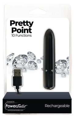 Вибропуля PowerBullet - Pretty Point Rechargeable Bullet Black