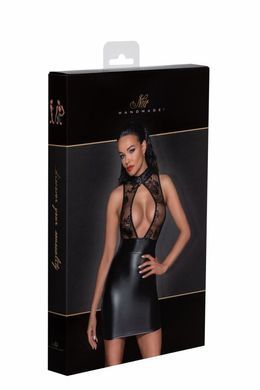 Платье Noir Handmade F241 Short dress with powerwetlook skirt and tulle top, XXL