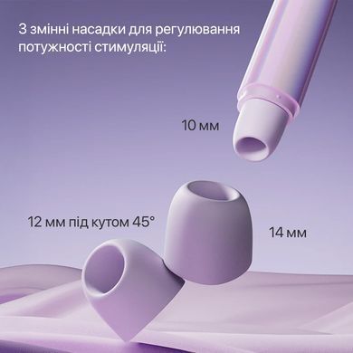 Вакуумный клиторальный стимулятор Zalo Lia Floral White, 3 насадки, 3 режима, разная интенсивность
