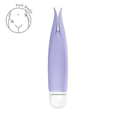 Вибратор с лепестками Fun Factory VOLITA purple, компактный, очень тихий, на батарейках