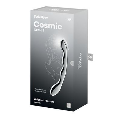 Металевий дилдо Satisfyer Cosmic Crest 2, двосторонній, можна нагрівати й охолоджувати