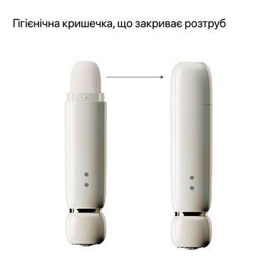 Вакуумный клиторальный стимулятор Zalo Lia Floral White, 3 насадки, 3 режима, разная интенсивность