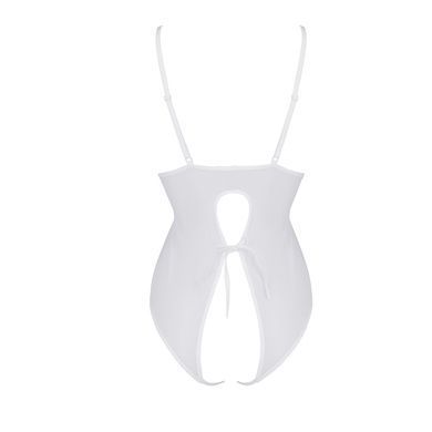 Боди с ажурным декором и открытым шагом Passion URSULA BODY L/XL, white