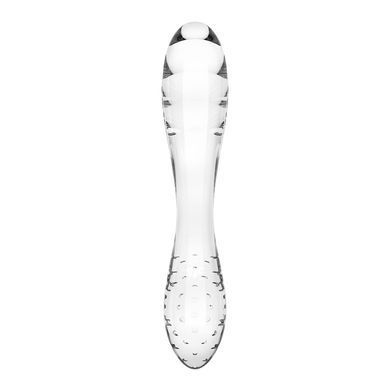 Двусторонний стеклянный дилдо Satisfyer Dazzling Crystal 1 Transparent, очень прочный, без стоппера