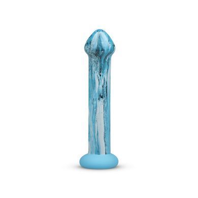 Скляний дилдо Gildo Ocean Ripple, об&rsquo;ємна головка, ідеально для точки G