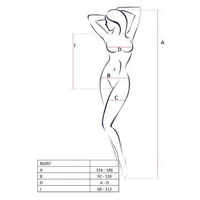 Бодістокінг у велику сітку Passion BS087 white, відкрита спина, халтер, з доступом