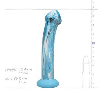Скляний дилдо Gildo Ocean Ripple, об&rsquo;ємна головка, ідеально для точки G