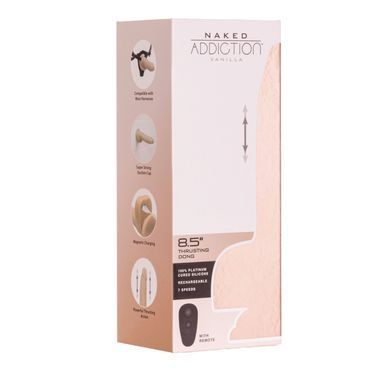 Фаллоимитатор с пульсацией Naked Addiction 8.5&rdquo; Thruster - Vanilla