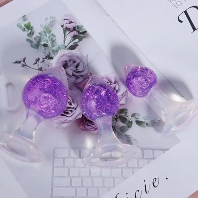 Анальная пробка Liebe Seele Heart-shaped Crystal Anal Plug - Purple Medium
