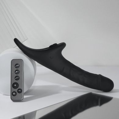 Вибронасадка для страпона с вакуумной стимуляцией Strap-On-Me Multi Orgasm Realistic Dildo XL Black