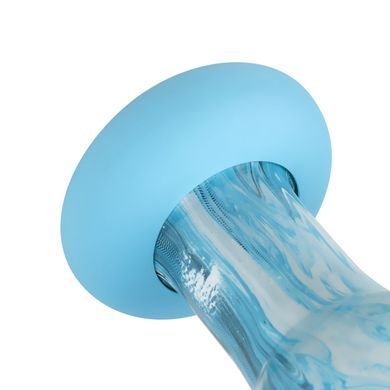 Скляний дилдо Gildo Ocean Ripple, об&rsquo;ємна головка, ідеально для точки G