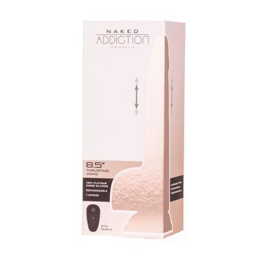 Фаллоимитатор с пульсацией Naked Addiction 8.5&rdquo; Thruster - Vanilla