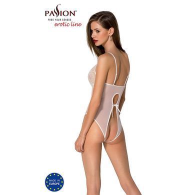 Боди с ажурным декором и открытым шагом Passion URSULA BODY L/XL, white
