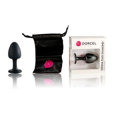 Анальна пробка Dorcel Geisha Plug Diamond L з кулькою всередині, створює вібрації, макс. діаметр 4см