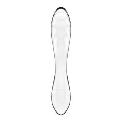 Двусторонний стеклянный дилдо Satisfyer Dazzling Crystal 1 Transparent, очень прочный, без стоппера