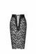 Юбка Noir Handmade F302 Ambivalence, S, black, кружево, длина за колени, шнуровка сзади