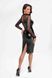 Платье Noir Handmade F310 Sublime, L, black, миди, мокрый эффект, верх &mdash; сетка, длинный рукав
