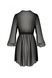 Пеньюар Passion AMBERLY PEIGNOIR black, S/M, пояс у комплекті