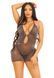 Платье Leg Avenue Lurex Rhinestone Keyhole Halter Dress One Size Black/Silver