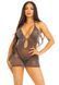 Платье Leg Avenue Lurex Rhinestone Keyhole Halter Dress One Size Black/Silver
